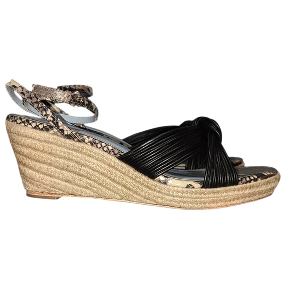 Y2K‎ Boho Espadrille Sandals Snake Ankle Strap Frances Valentine Designer 10 NIB